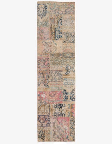 2' 9 x 10' Hand Knotted Ultra Vintage Persian Wool Runner Rug