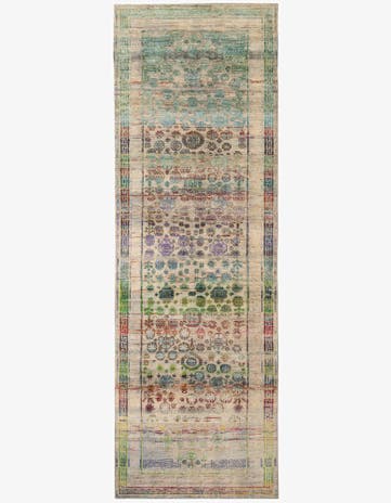 3' 10 x 11' 10 Hand Knotted Ultra Vintage Persian Runner Rug