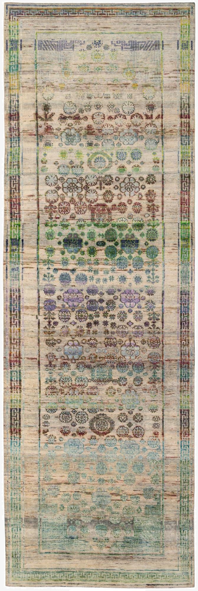 4' x 11' 10  Hand Knotted Ultra Vintage Persian Runner Rug