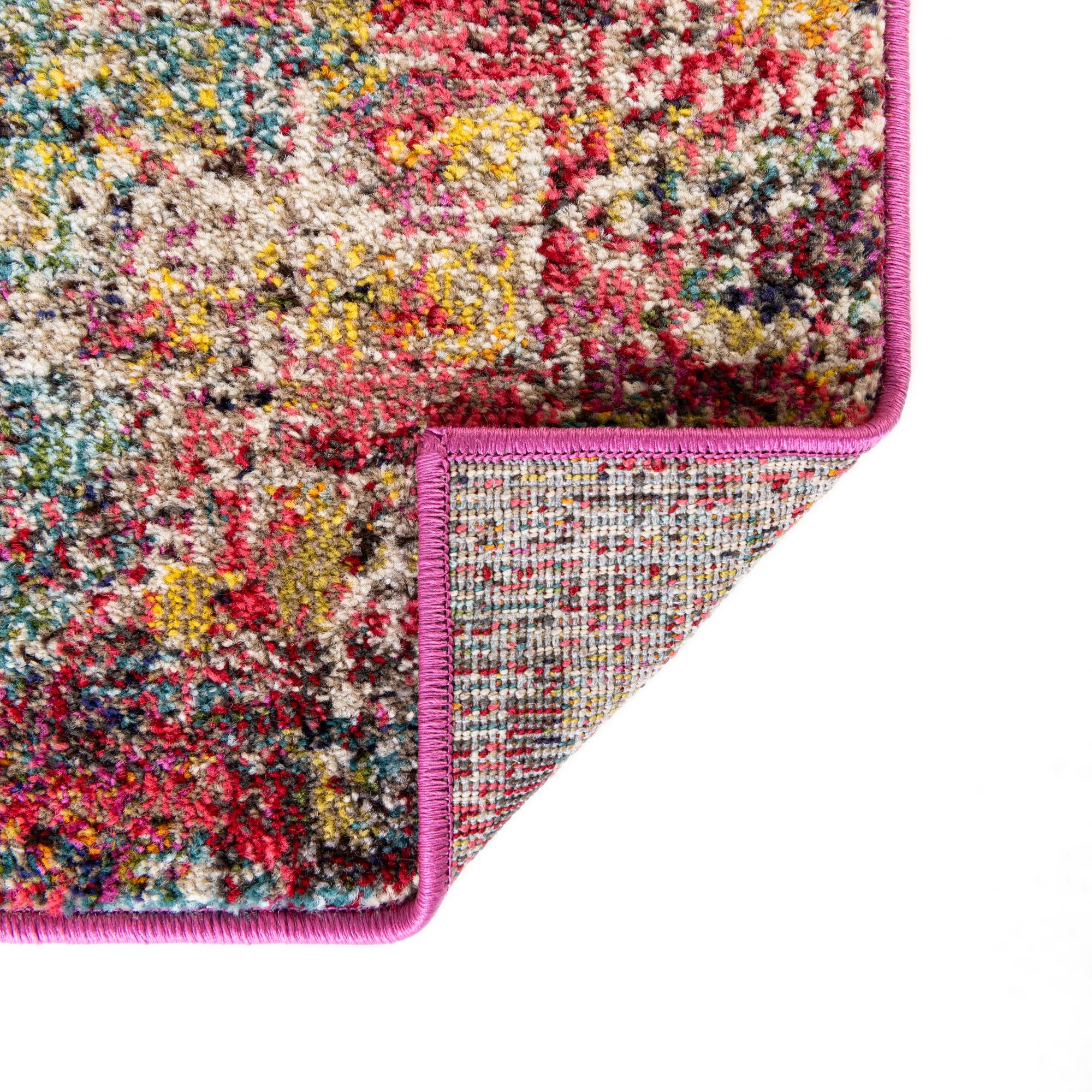 2' 7 x 12' Washable Vivid Runner Rug