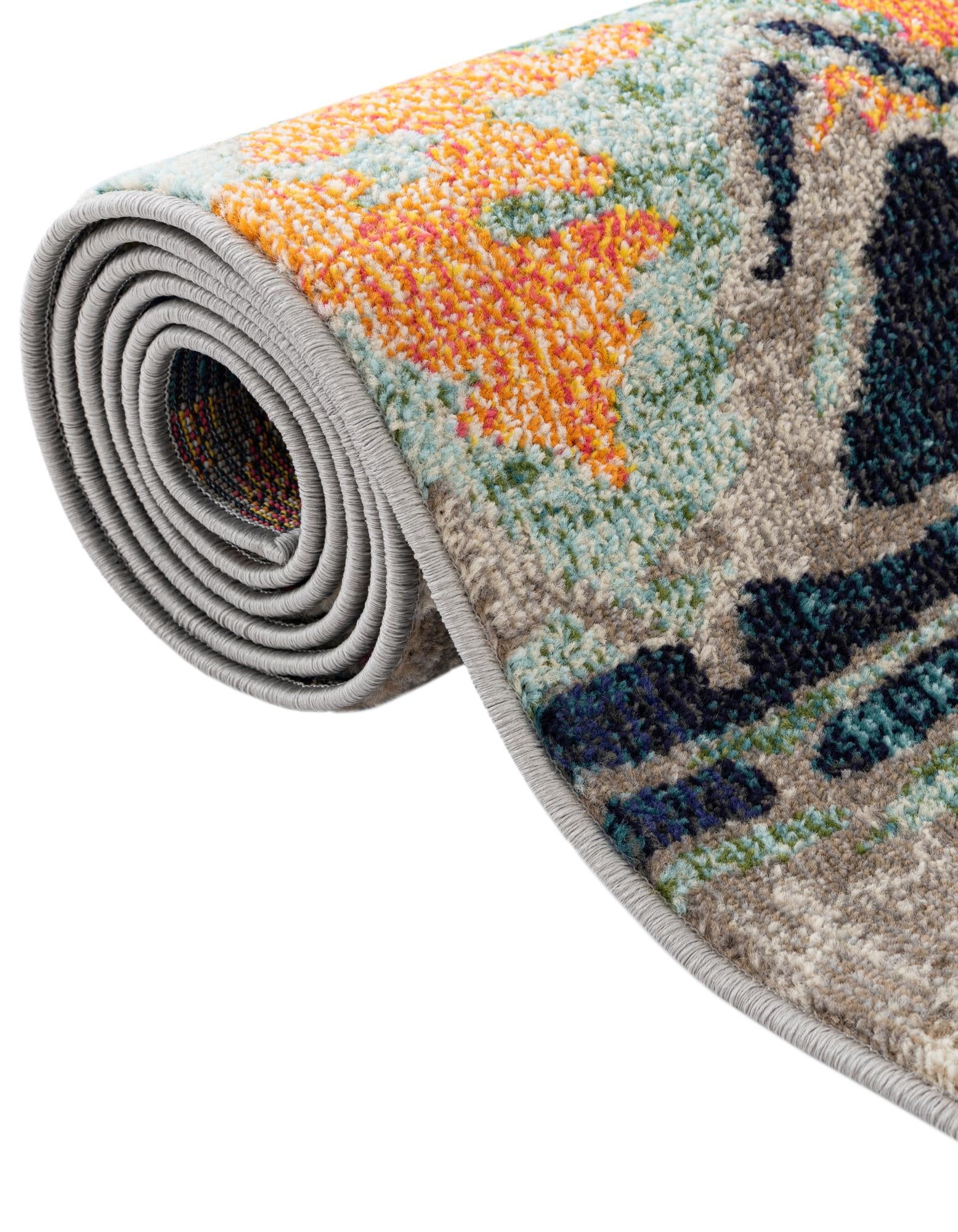 2' 7 x 12' Washable Vivid Runner Rug