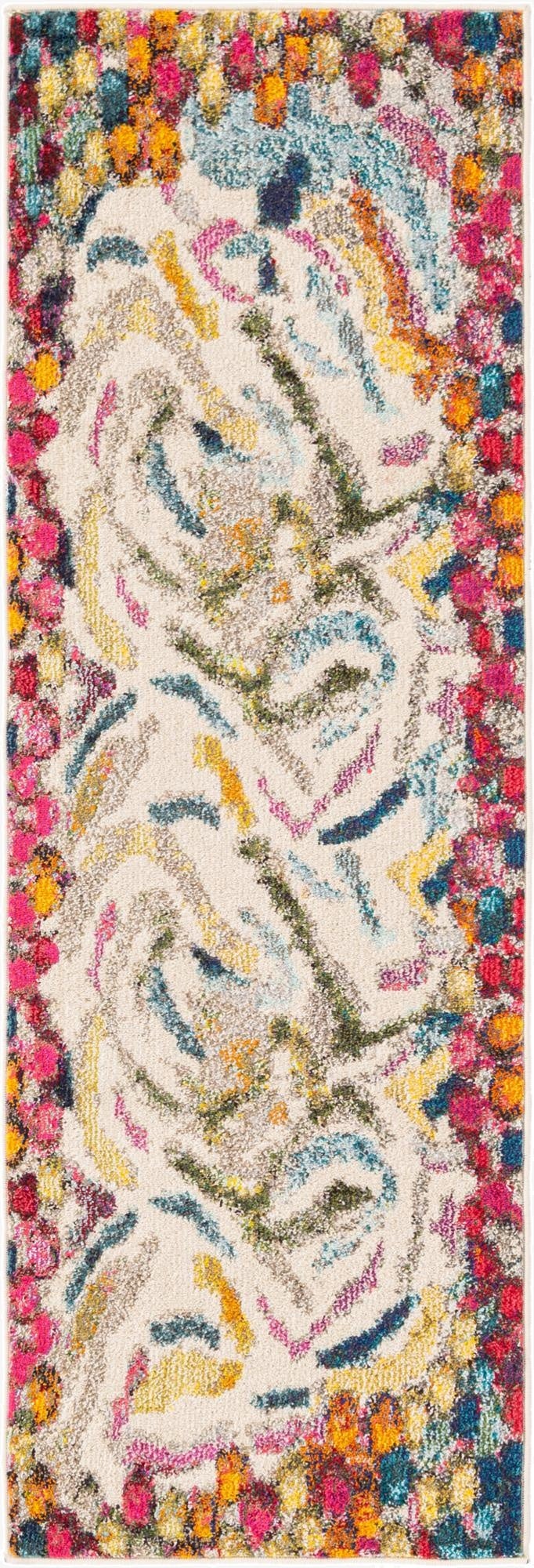 2' x 6'  Washable Vivid Runner Rug