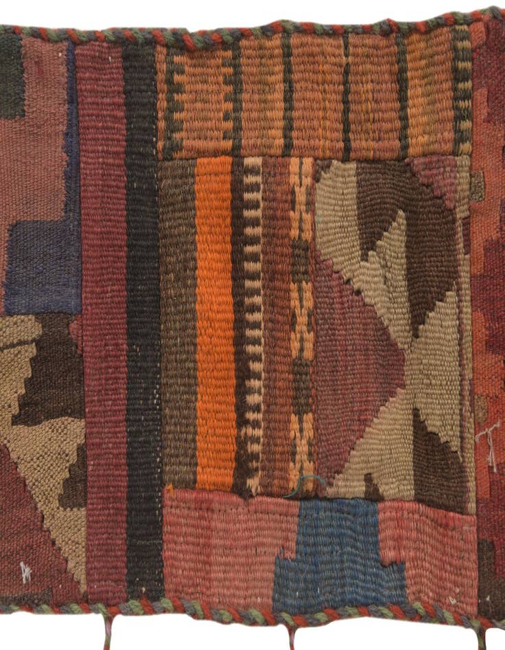 Detail image of 1' 9 x 6' 10  Hand Woven Wall Art Wool Runner Rug
