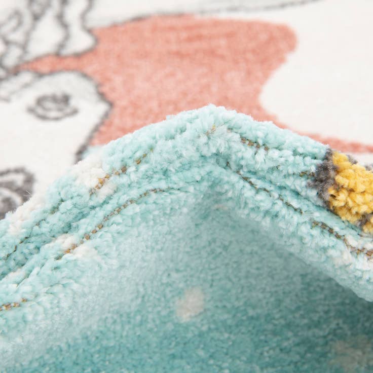 Detail image of 2' 2 x 6' Unicorn Whimsy Kids Runner Rug