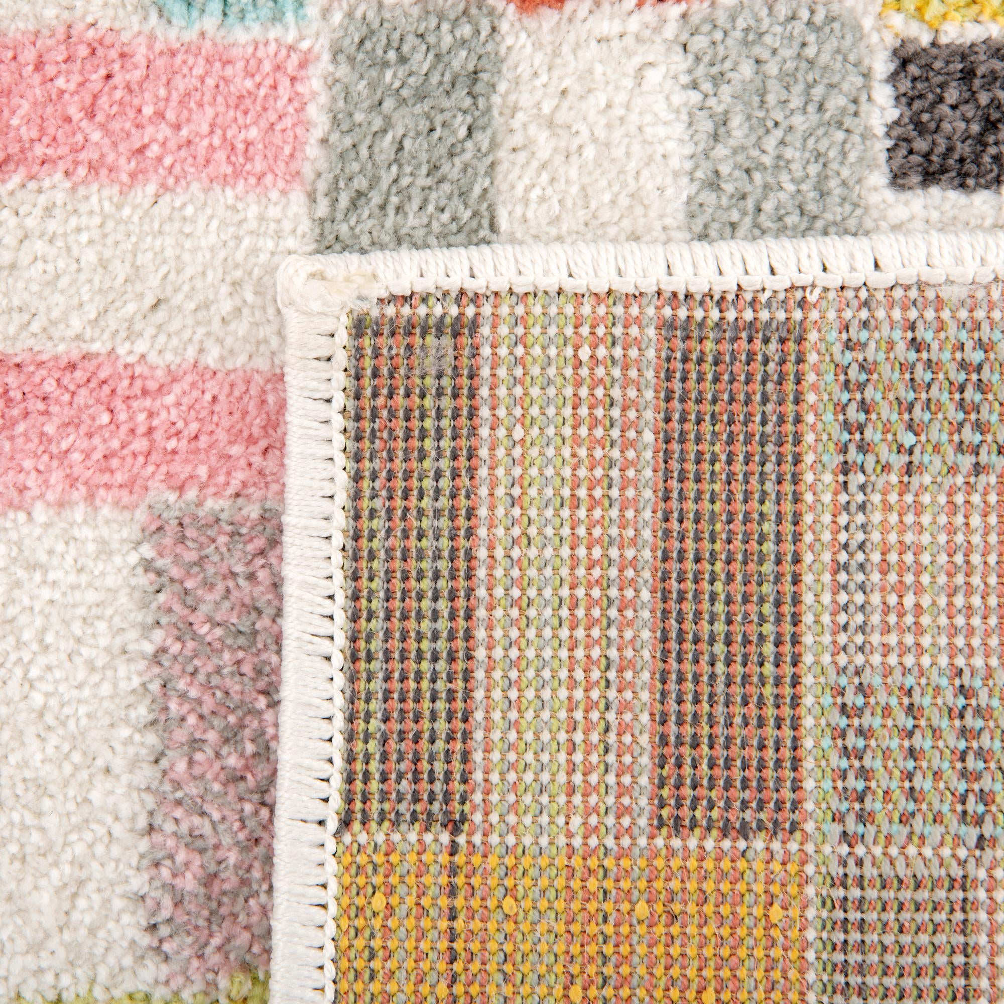 2' 2 x 4' Checkered Whimsy Kids Runner Rug