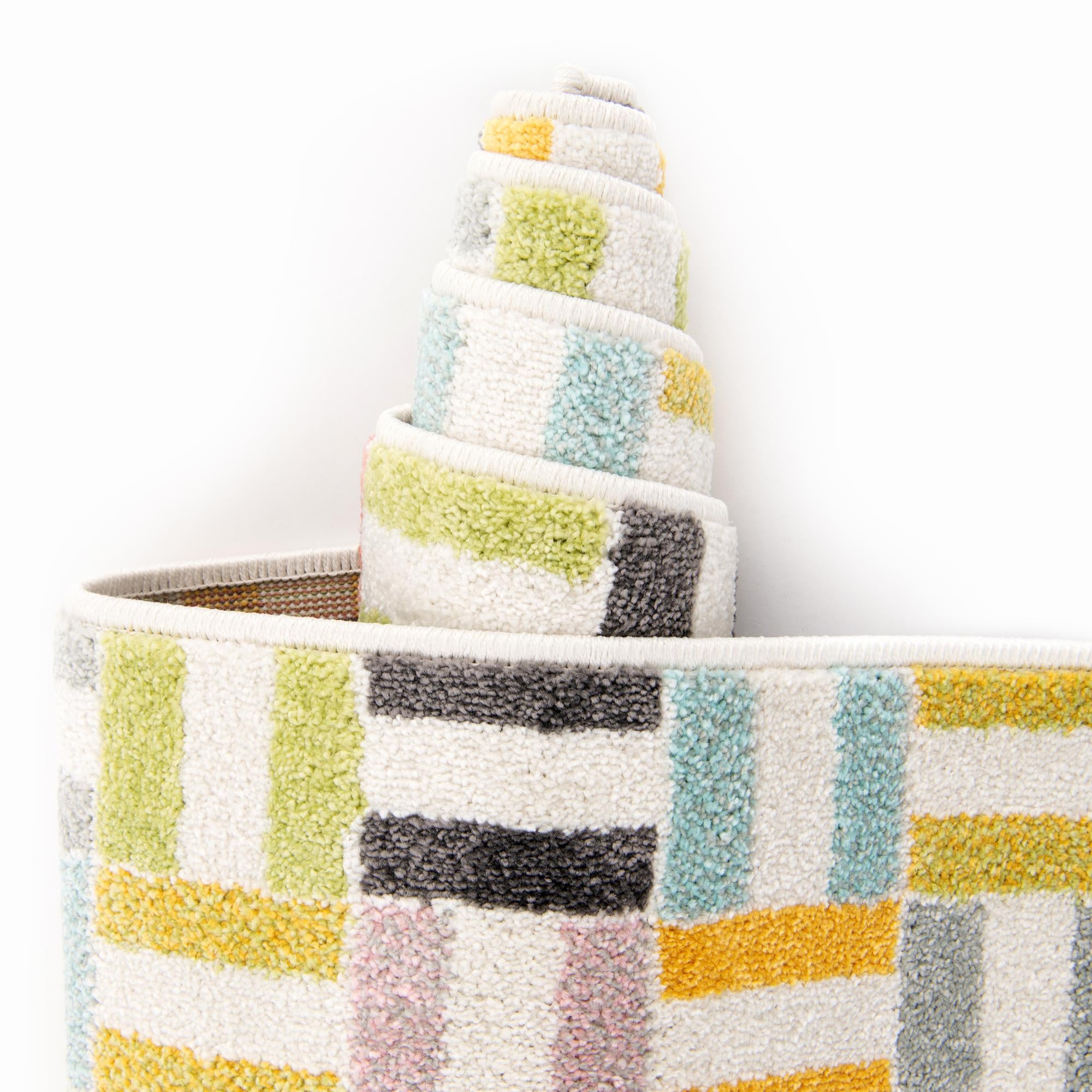 2' 2 x 4' Checkered Whimsy Kids Runner Rug