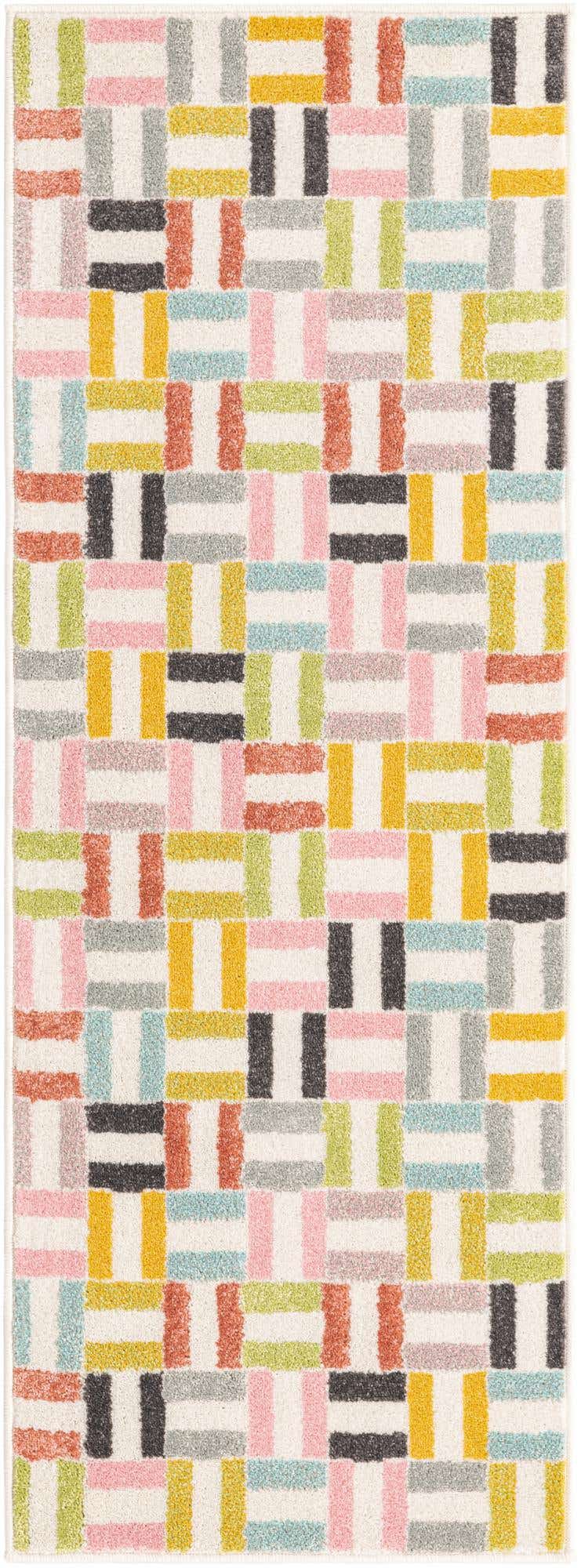 2' 2 x 6' Checkered Whimsy Kids Runner Rug