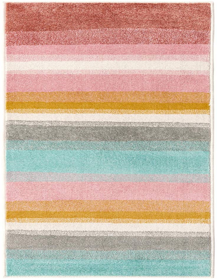 Detail image of 2' 2 x 6' Rainbow Stripes Whimsy Kids Runner Rug