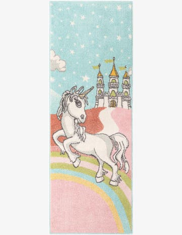 2' 2 x 6' Unicorn Whimsy Kids Runner Rug