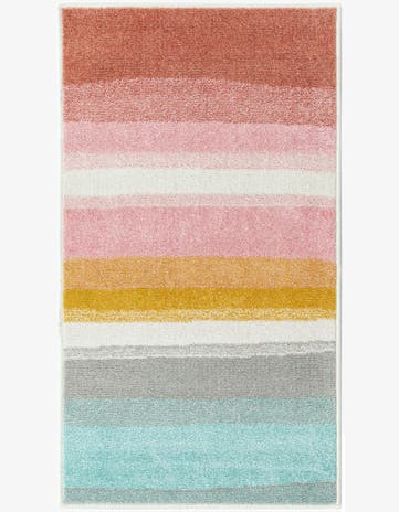 Rainbow Stripes Whimsy Kids Runner Rug
