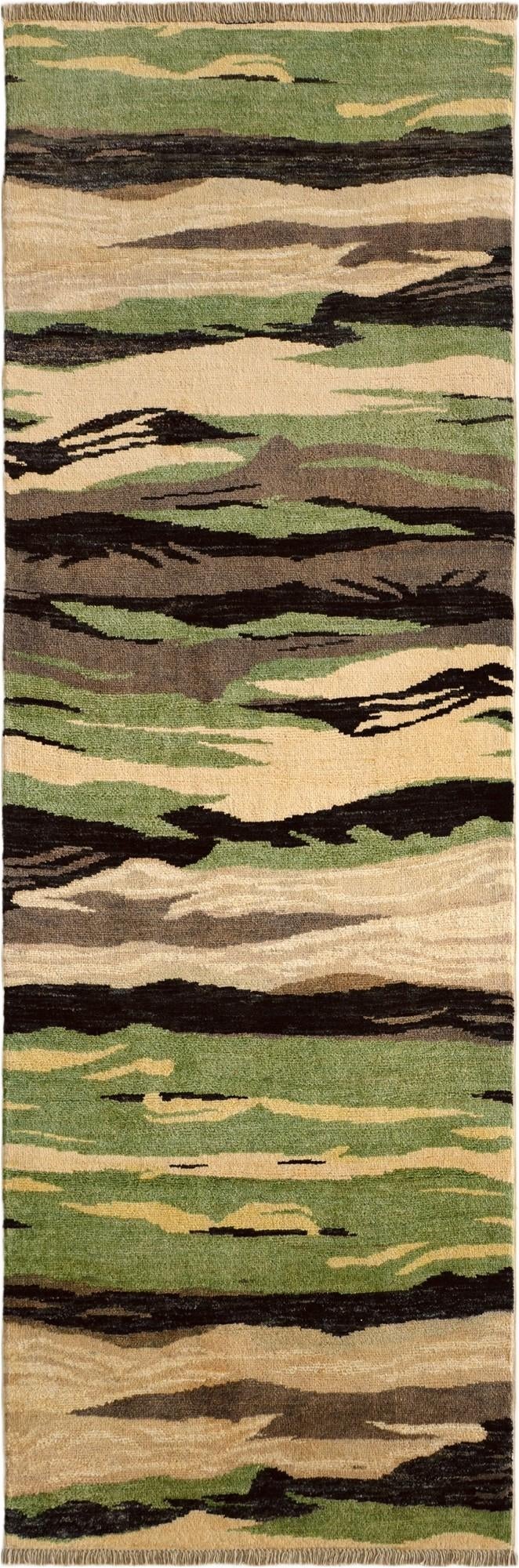 2' 7 x 7' 9 Hand Knotted Ziegler Modern Runner Rug