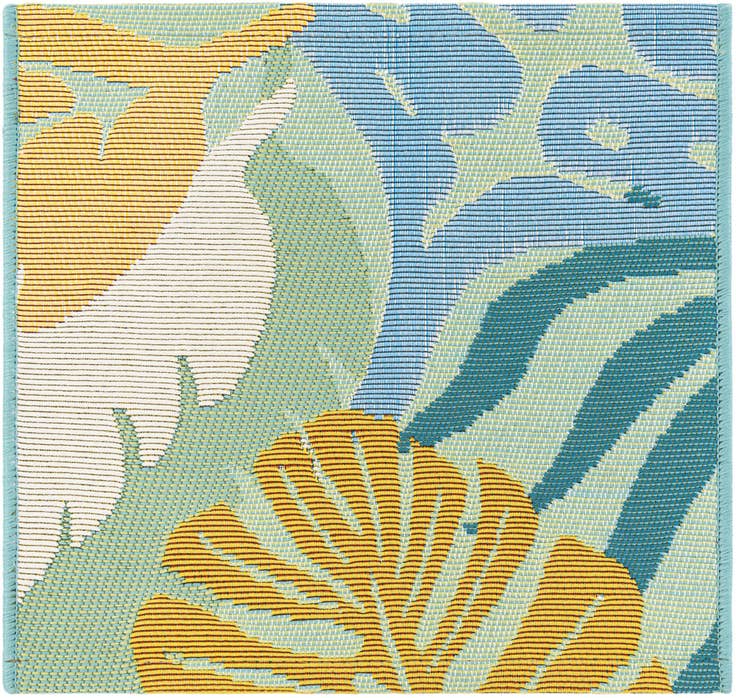 Detail image of 1' 4 x 1' 4 Easy-Clean Botanical Indoor / Outdoor Sample Rug