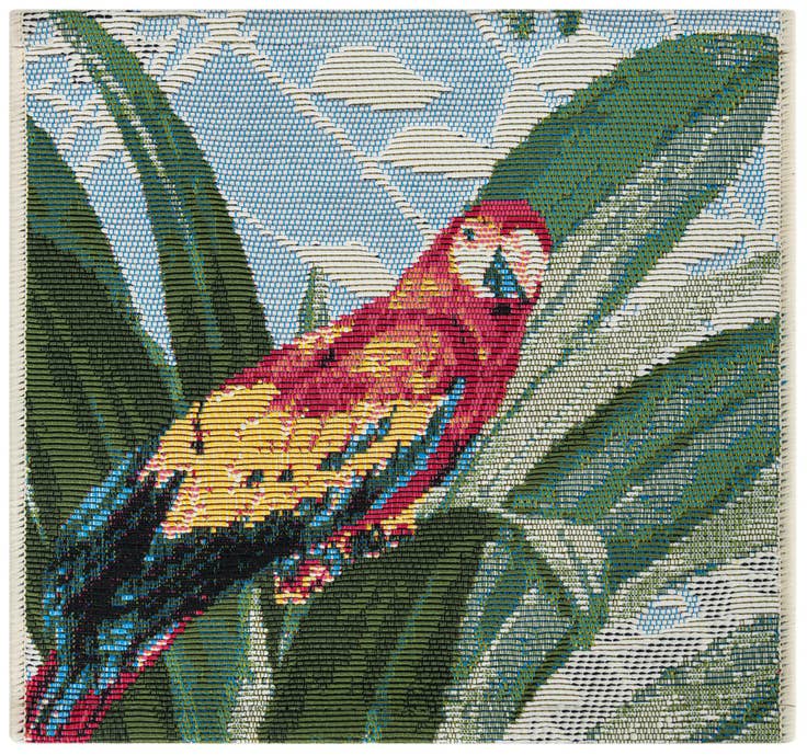 Detail image of 1' 4 x 1' 4 Easy-Clean Botanical Indoor / Outdoor Sample Rug