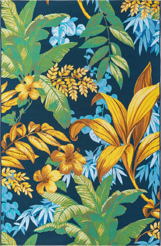 Detail image of 1' 4 x 1' 4 Easy-Clean Botanical Indoor / Outdoor Sample Rug