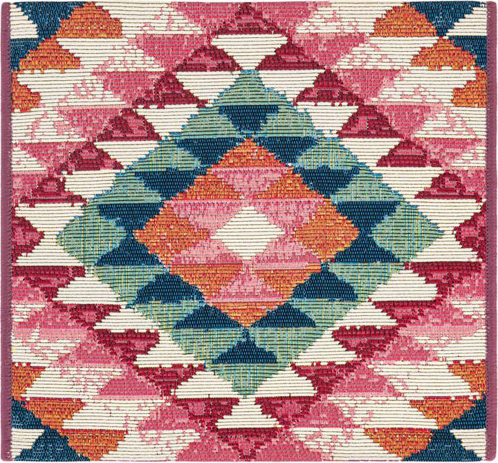 1' 4 x 1' 4 Easy-Clean Southwestern Indoor / Outdoor Sample Rug