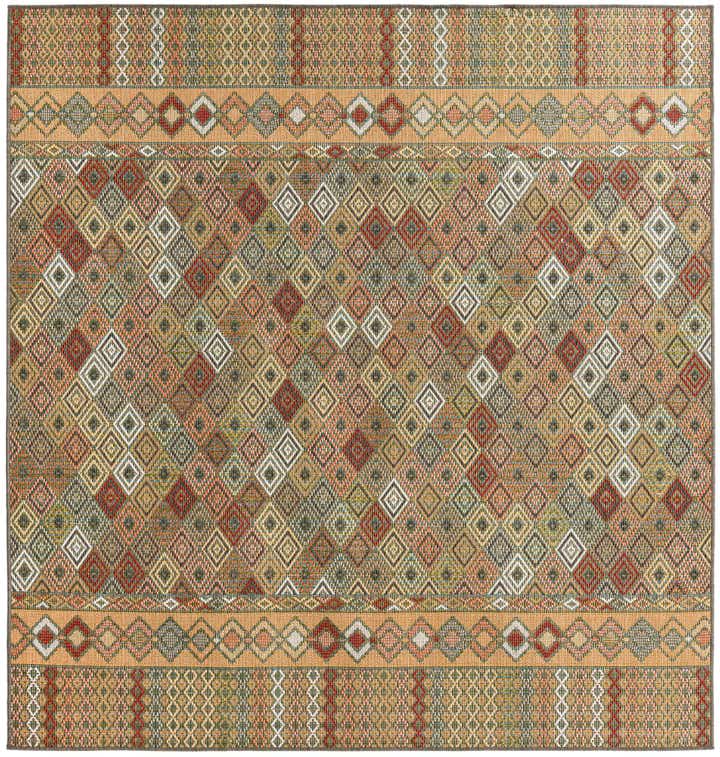 7' 10 x 7' 10 Easy-Clean Baja Indoor / Outdoor Square Rug