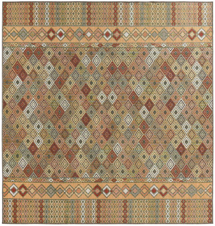 Detail image of 7' 10 x 7' 10 Easy-Clean Baja Indoor / Outdoor Square Rug