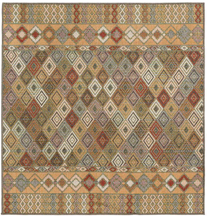 5' 3 x 5' 3 Easy-Clean Baja Indoor / Outdoor Square Rug