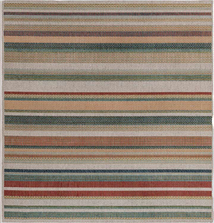 5' 3 x 5' 3 Easy-Clean Baja Indoor / Outdoor Square Rug