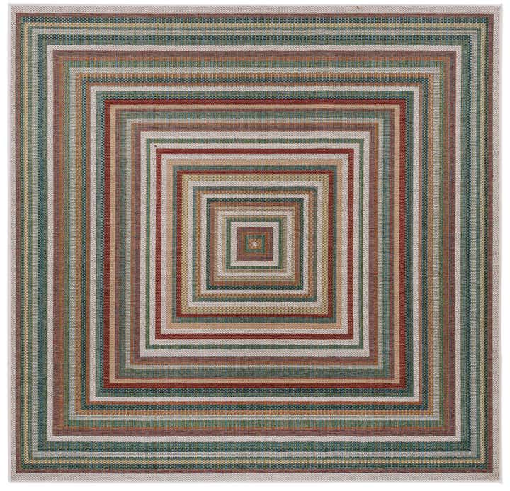 7' 10 x 7' 10 Easy-Clean Baja Indoor / Outdoor Square Rug