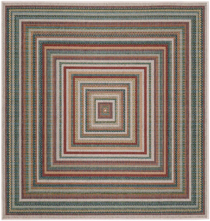 Detail image of 5' 3 x 5' 3 Easy-Clean Baja Indoor / Outdoor Square Rug