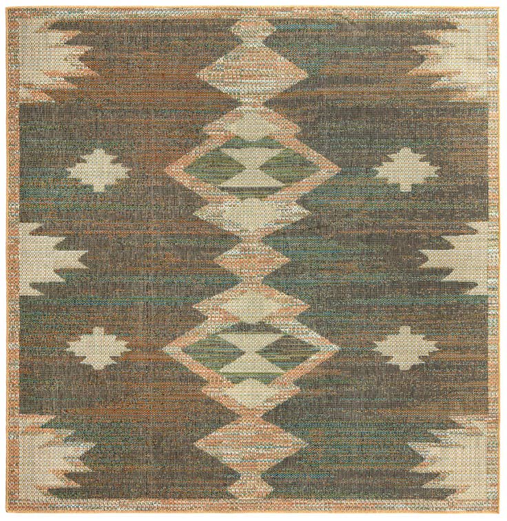 Detail image of 7' 10 x 7' 10 Easy-Clean Baja Indoor / Outdoor Square Rug
