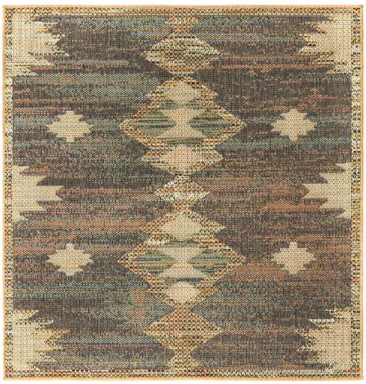 5' 3 x 5' 3 Easy-Clean Baja Indoor / Outdoor Square Rug
