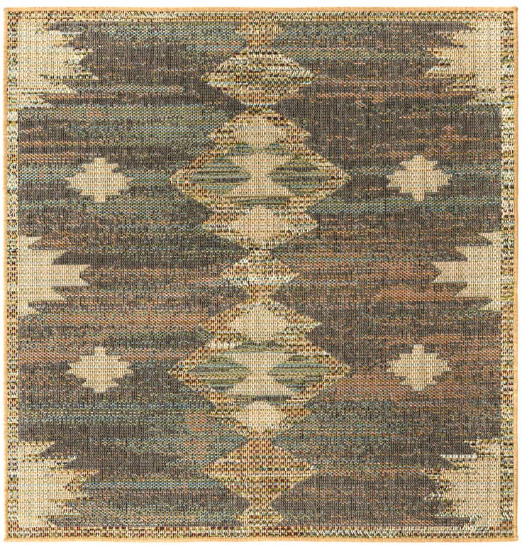 Detail image of 5' 3 x 5' 3 Easy-Clean Baja Indoor / Outdoor Square Rug