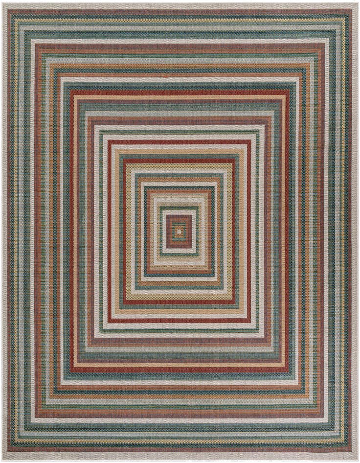 Detail image of 10' x 10' Easy-Clean Baja Indoor / Outdoor Square Rug