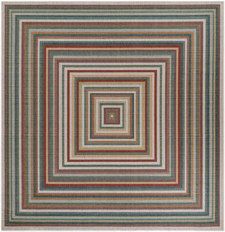Detail image of 10' x 10' Easy-Clean Baja Indoor / Outdoor Square Rug
