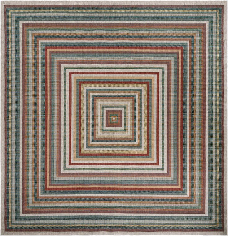 Detail image of 12' x 12' Easy-Clean Baja Indoor / Outdoor Square Rug