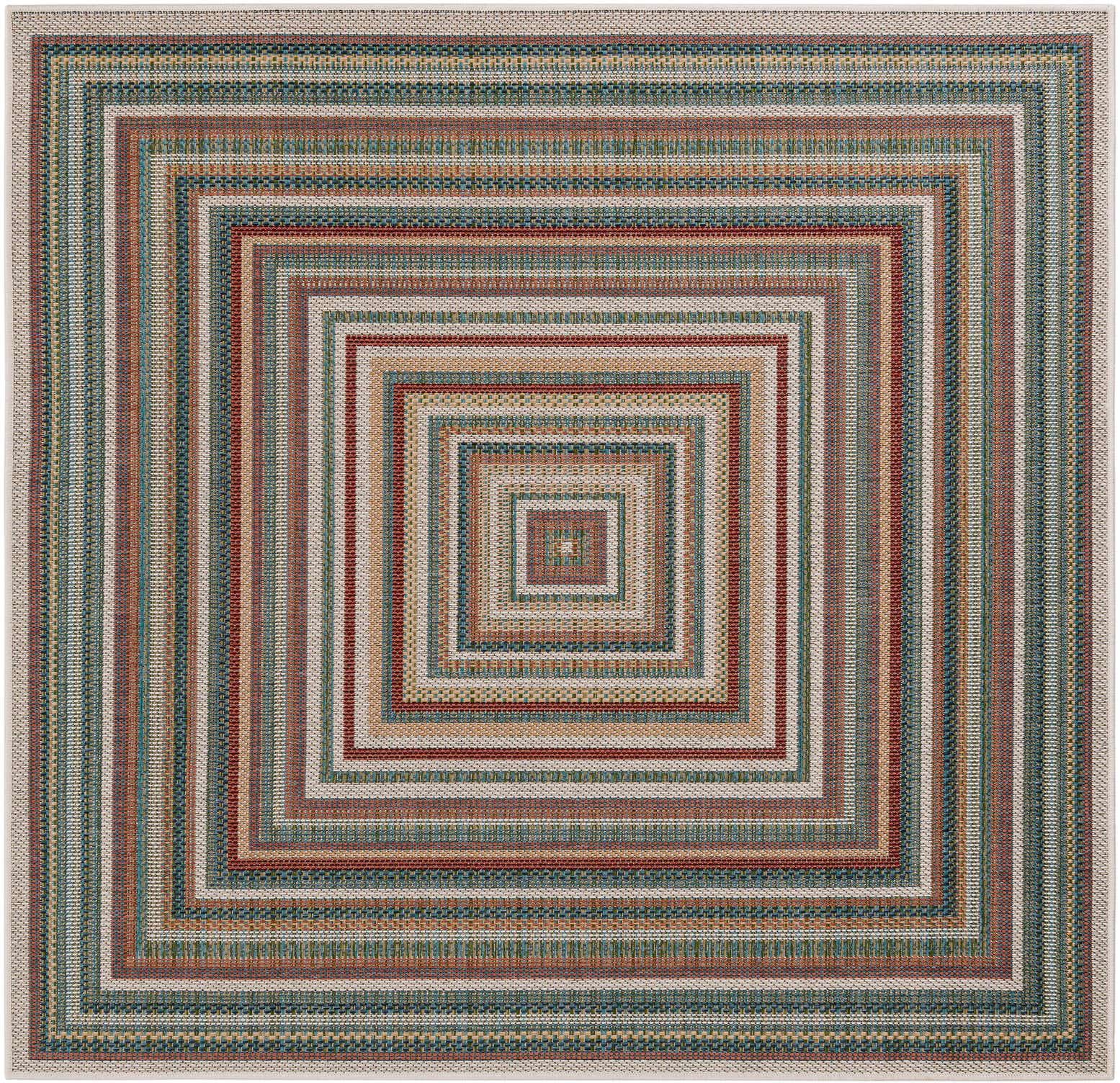6' x 6' Easy-Clean Baja Indoor / Outdoor Square Rug