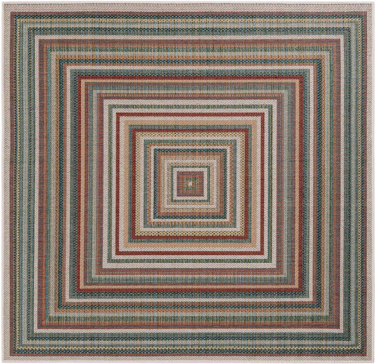 Detail image of 6' x 6' Easy-Clean Baja Indoor / Outdoor Square Rug