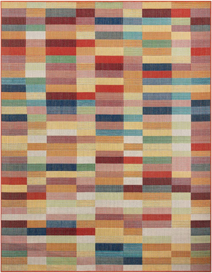 Detail image of 10' x 10' Easy-Clean Baja Indoor / Outdoor Square Rug