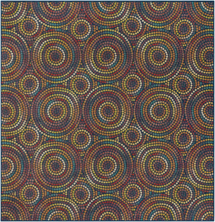 Detail image of 10' x 10' Easy-Clean Baja Indoor / Outdoor Square Rug