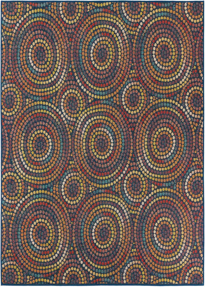 7' 10 x 7' 10 Easy-Clean Baja Indoor / Outdoor Square Rug