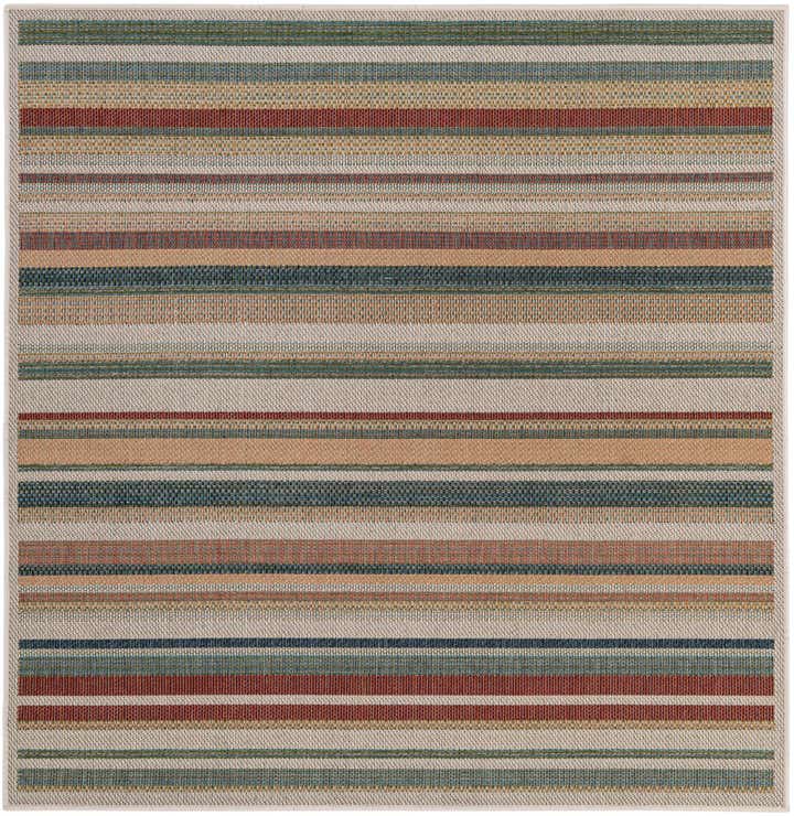 6' x 6' Easy-Clean Baja Indoor / Outdoor Square Rug