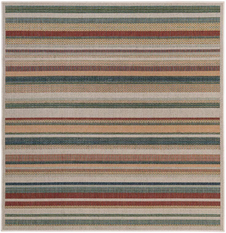 Detail image of 6' x 6' Easy-Clean Baja Indoor / Outdoor Square Rug