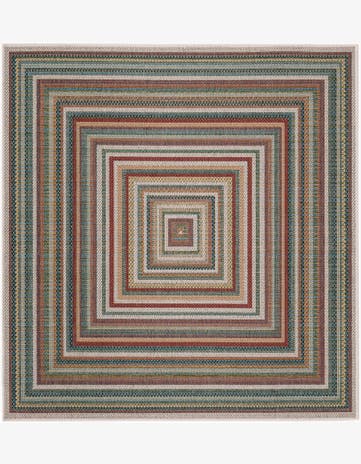 5' 3 x 5' 3 Easy-Clean Baja Indoor / Outdoor Square Rug