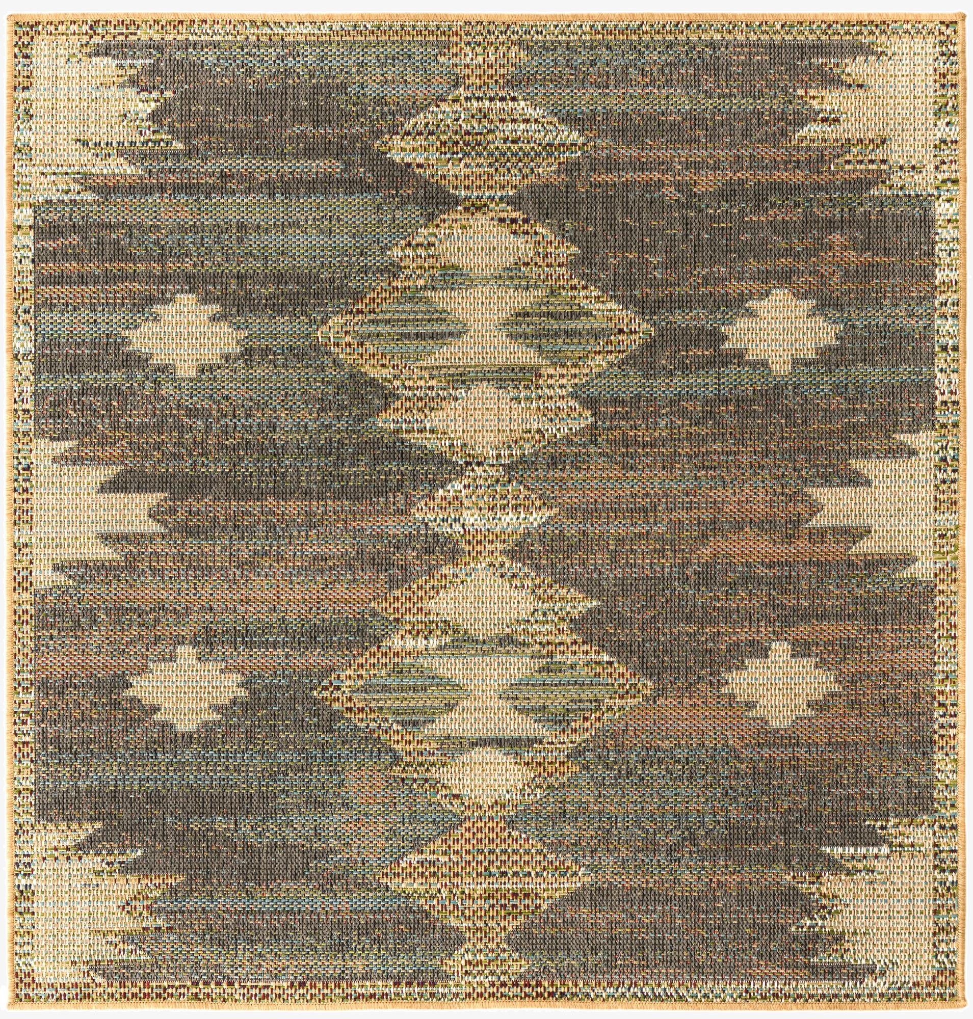 5' 3 x 5' 3  Washable Baja Indoor / Outdoor Square Rug