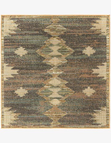 5' 3 x 5' 3 Easy-Clean Baja Indoor / Outdoor Square Rug