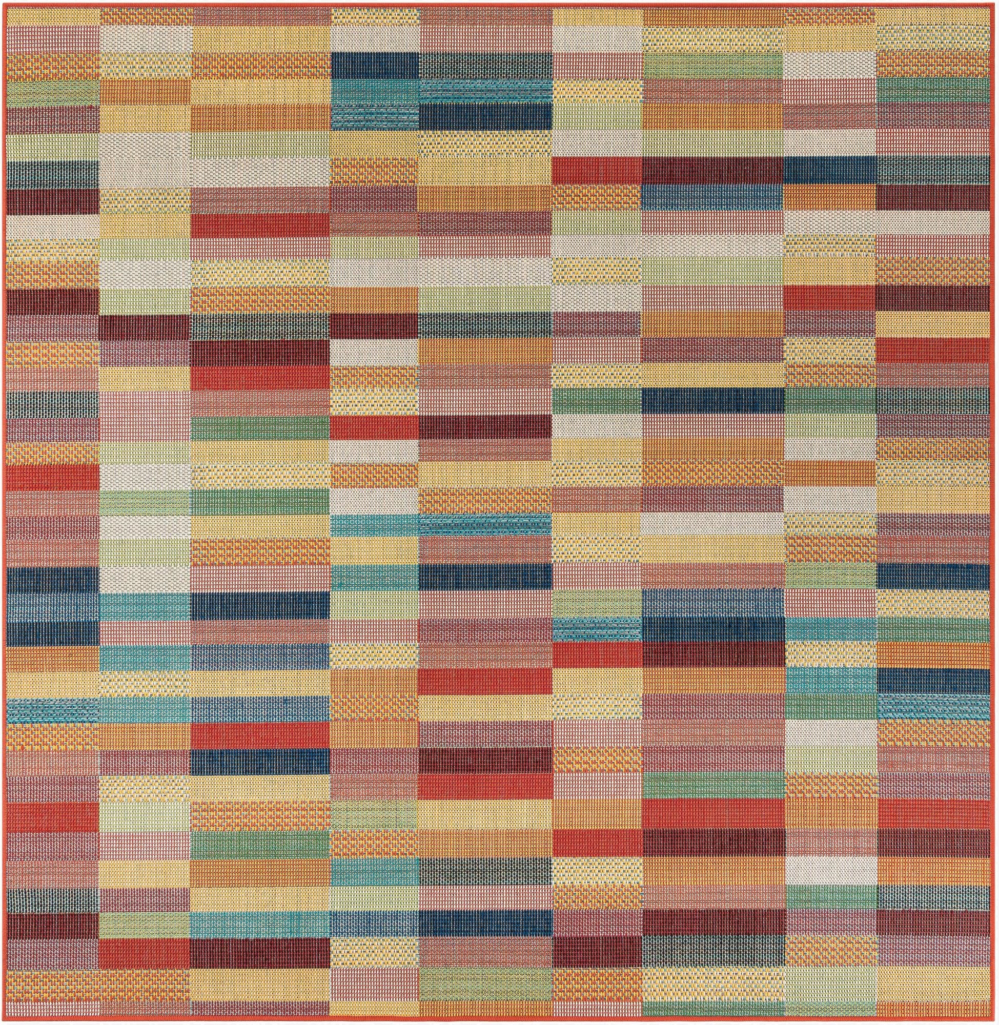 7' 10 x 7' 10  Washable Baja Indoor / Outdoor Square Rug