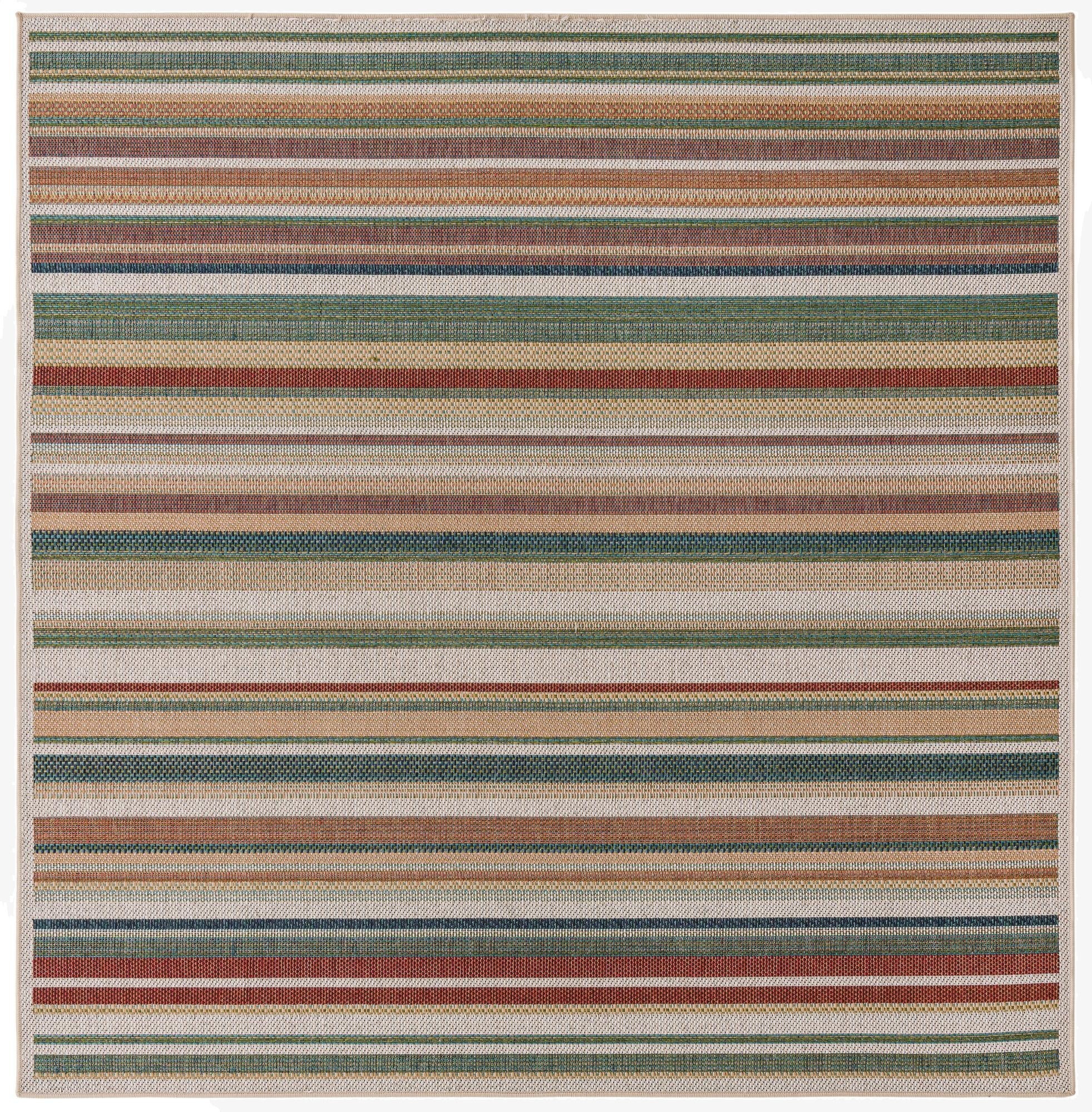 Primary image 7' 10 x 7' 10  Washable Baja Indoor / Outdoor Square Rug