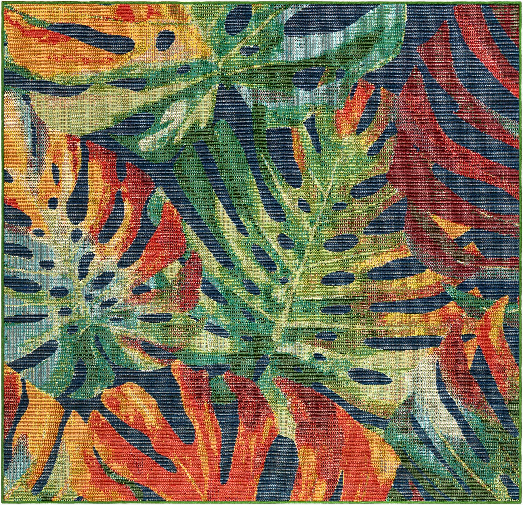 7' 10 x 7' 10  Washable Baja Indoor / Outdoor Square Rug