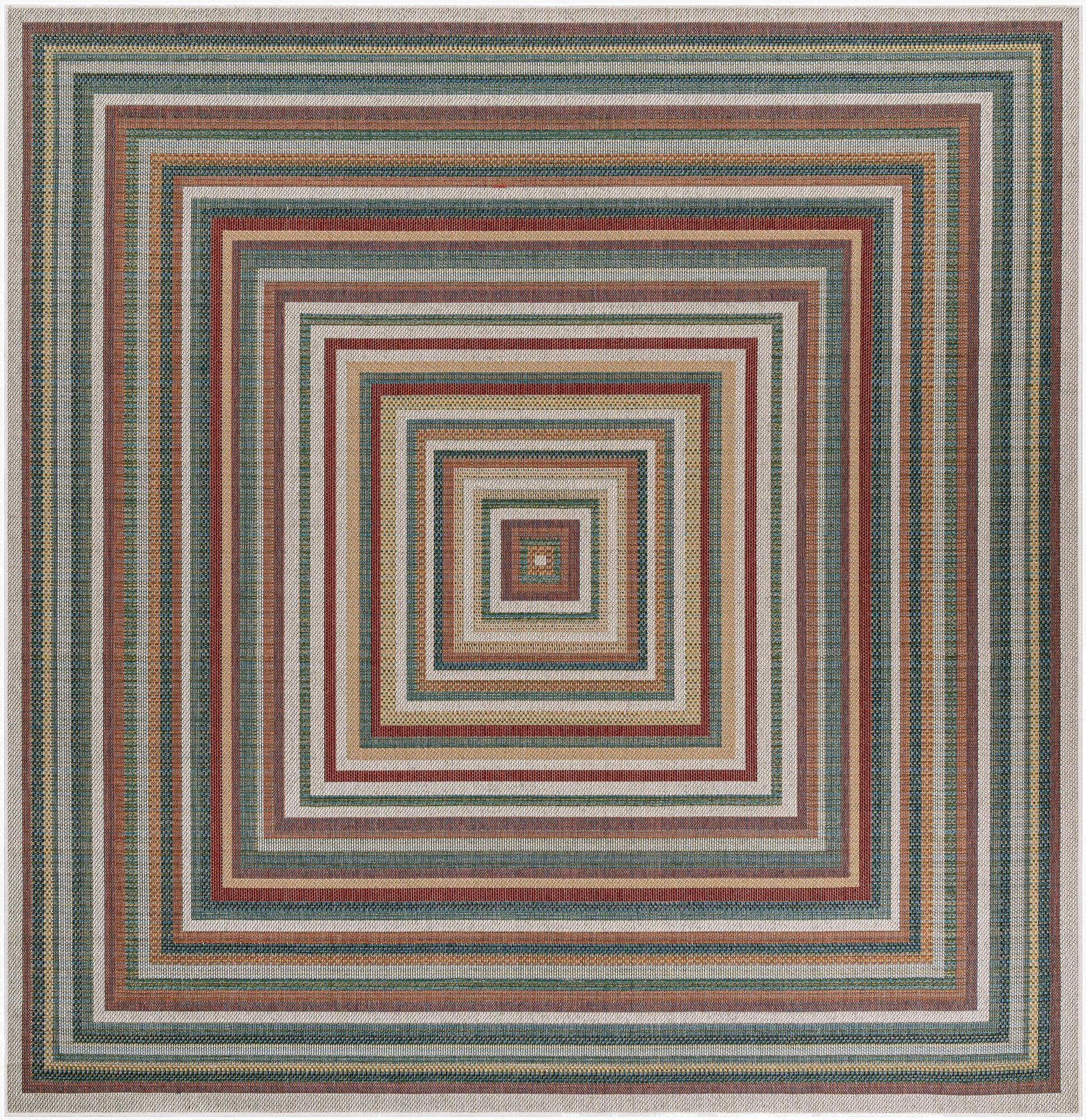 10' x 10'  Washable Baja Indoor / Outdoor Square Rug
