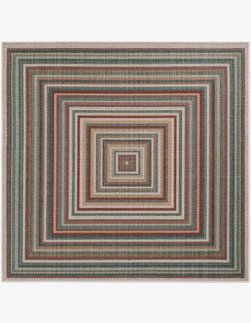 6' x 6' Easy-Clean Baja Indoor / Outdoor Square Rug