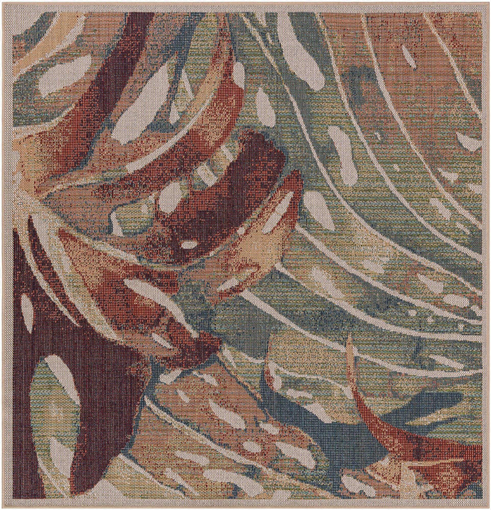 6' x 6'  Washable Baja Indoor / Outdoor Square Rug