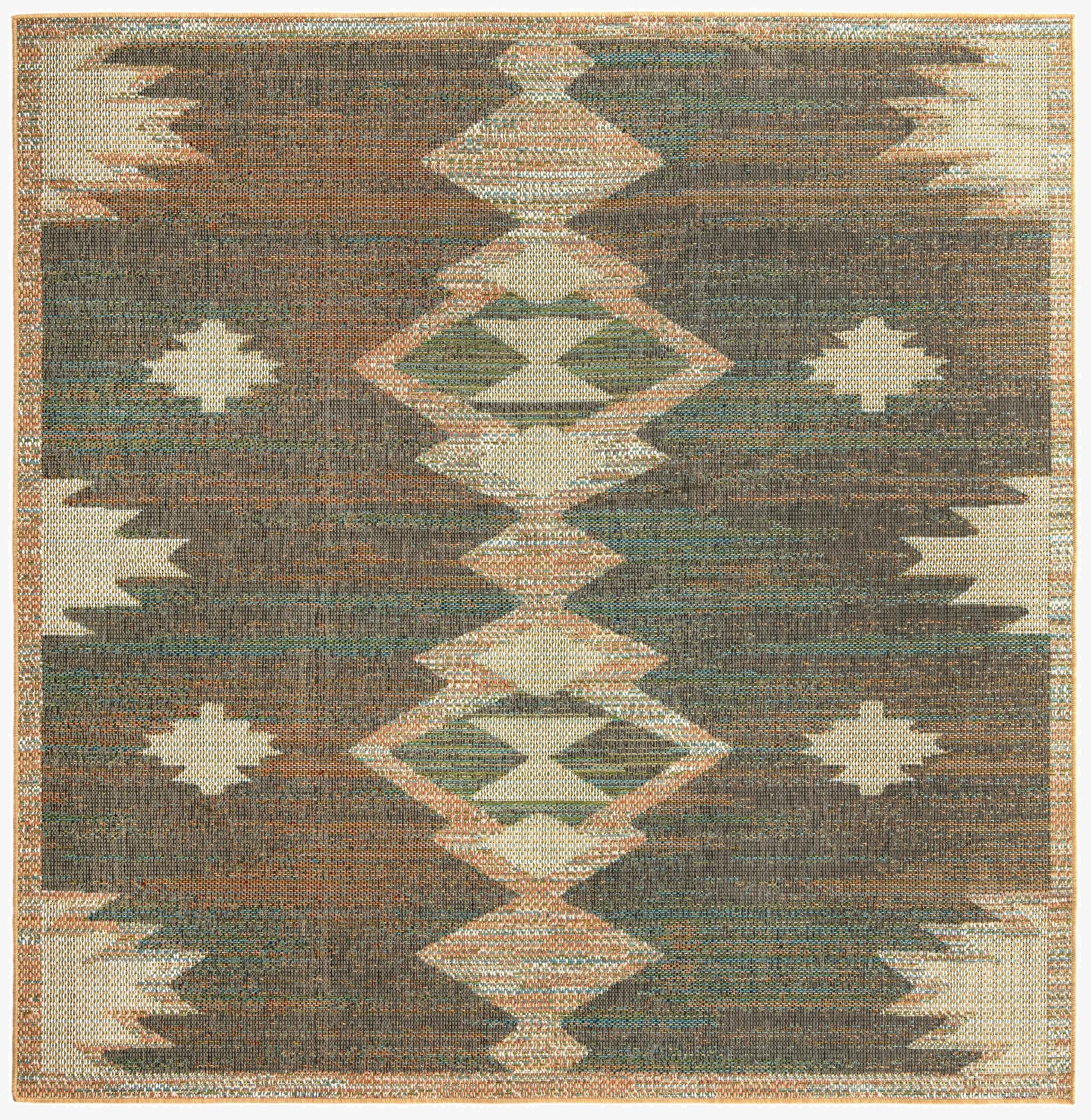 7' 10 x 7' 10  Washable Baja Indoor / Outdoor Square Rug