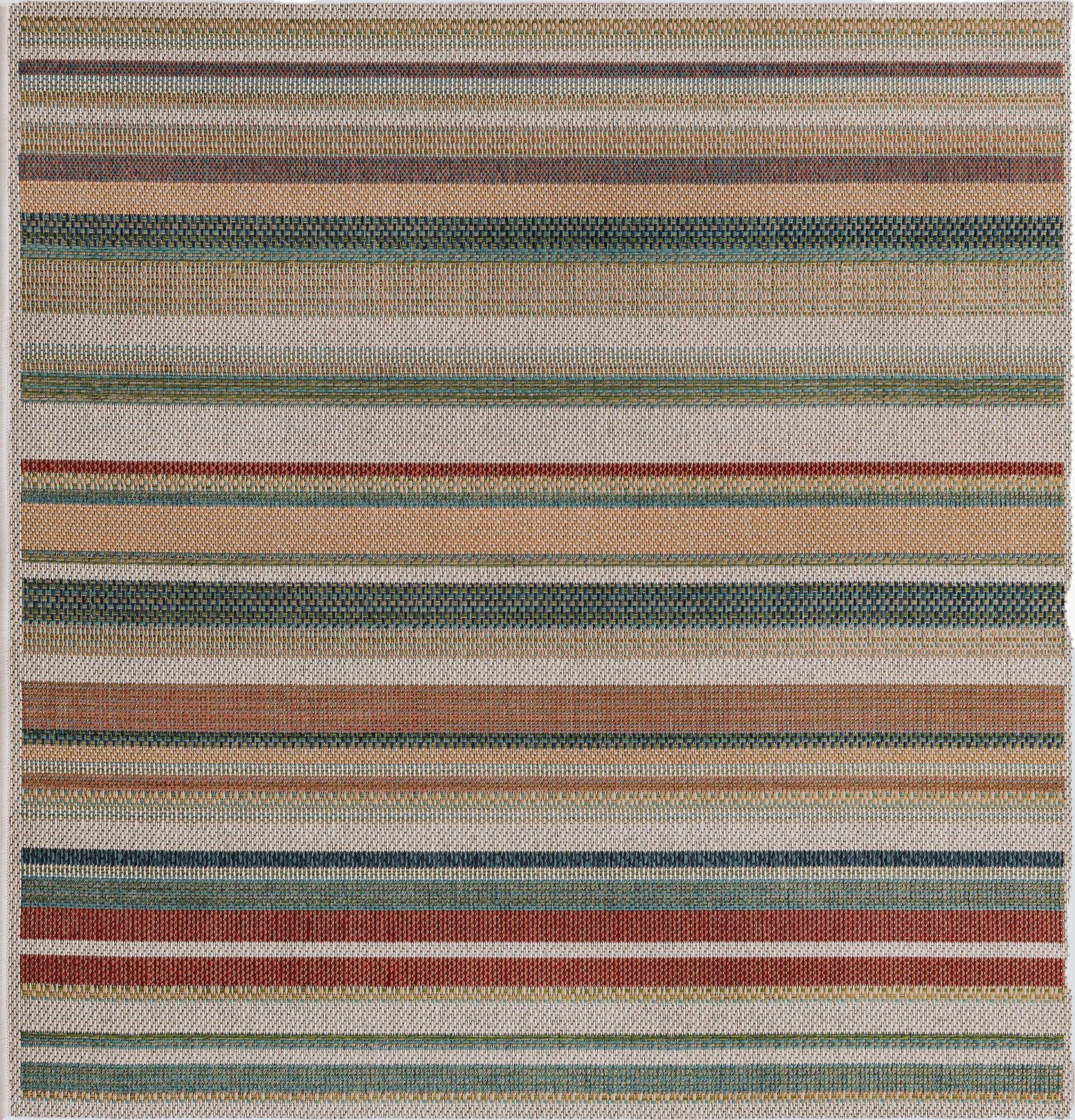 Primary image 5' 3 x 5' 3  Washable Baja Indoor / Outdoor Square Rug