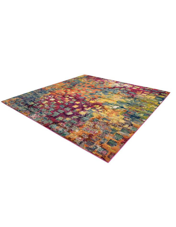 Detail image of 9' 10 x 9' 10  Washable Barcelona Square Rug